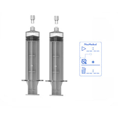 24-Hour Syringe Kit, 2×60 ml + Timing Card for Nemoto Dual Sonic Shot
